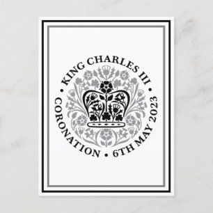 King Charles III British Coronation Emblem Postcard