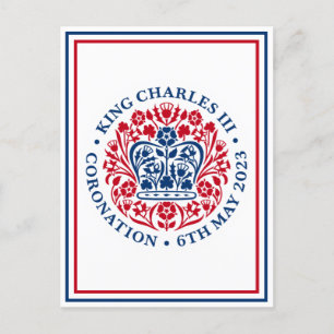 King Charles III British Coronation Emblem   Postcard
