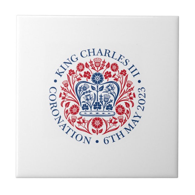 King Charles III Coronation Ceramic Tile (Front)
