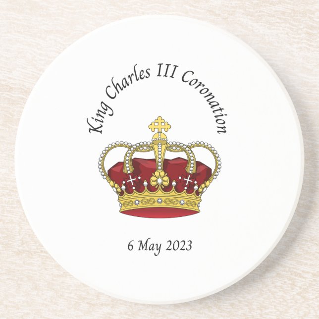 King Charles III Coronation commemorative coaster (Front)