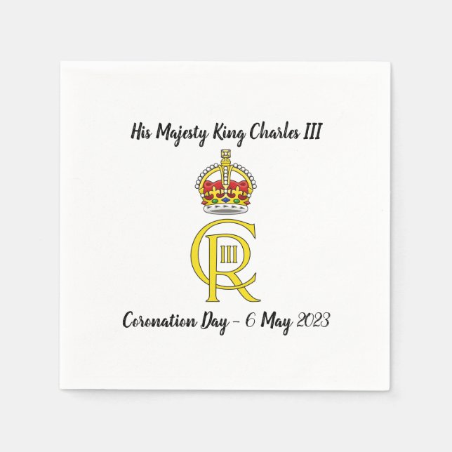 King Charles III Coronation commemorative napkins (Front)