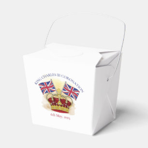 King Charles III Coronation Crown and Flags Favour Box