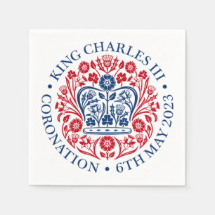 King Charles III Coronation Emblem Paper Napkins