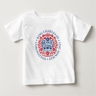 King Charles III Coronation Emblem, Royal Souvenir Baby T-Shirt