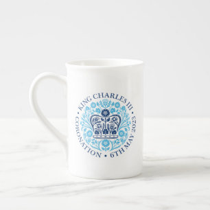 King Charles III Coronation Emblem, Royal Souvenir Bone China Mug