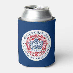 King Charles III Coronation Emblem, Royal Souvenir Can Cooler