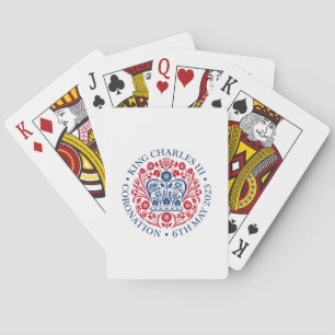 King Charles III Coronation Emblem, Royal Souvenir Playing Cards