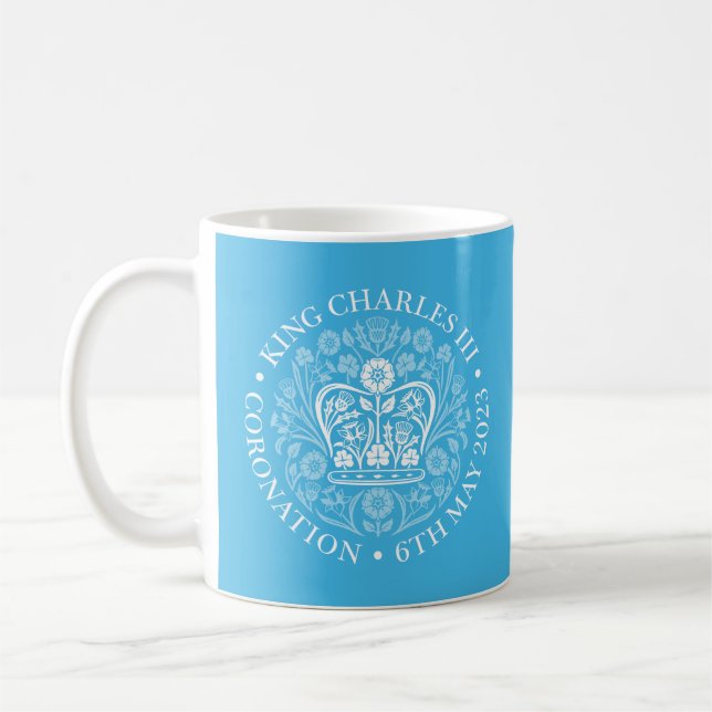 King Charles III Coronation Emblem Tea/ Coffee Mug (Left)