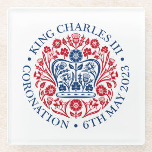 King Charles III Coronation Glass Coaster