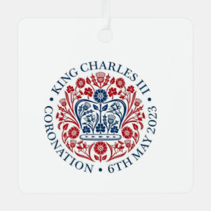King Charles III Coronation logo Commemorative Metal Tree Decoration