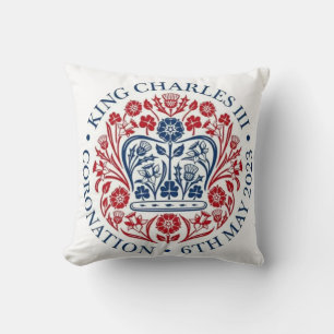 King Charles III Coronation logo cushion/ Cushion
