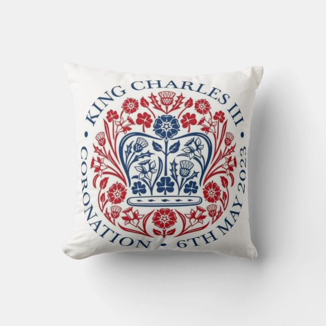 King Charles III Coronation logo cushion/ Cushion (Front)