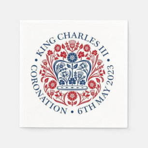 King Charles III Coronation logo   Napkin