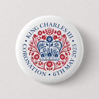 King Charles III coronation official design 6 Cm Round Badge