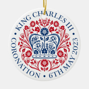 King Charles III coronation official design Ceramic Ornament