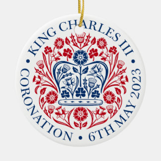 King Charles III coronation official design Ceramic Ornament