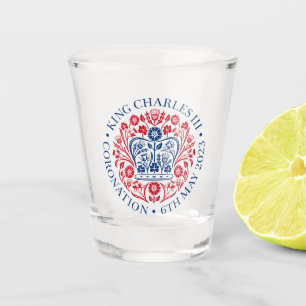 King Charles III coronation official design Shot Glass