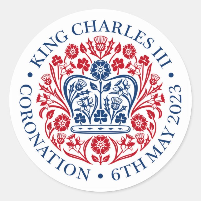 King Charles III Coronation Official Logo Stickers (Front)