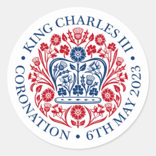King Charles III Coronation Official Logo Stickers