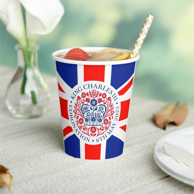 King Charles III Coronation Paper Cup (Insitu)