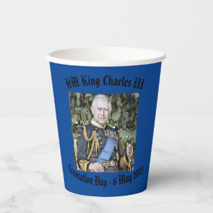 King Charles III Coronation Paper Cups