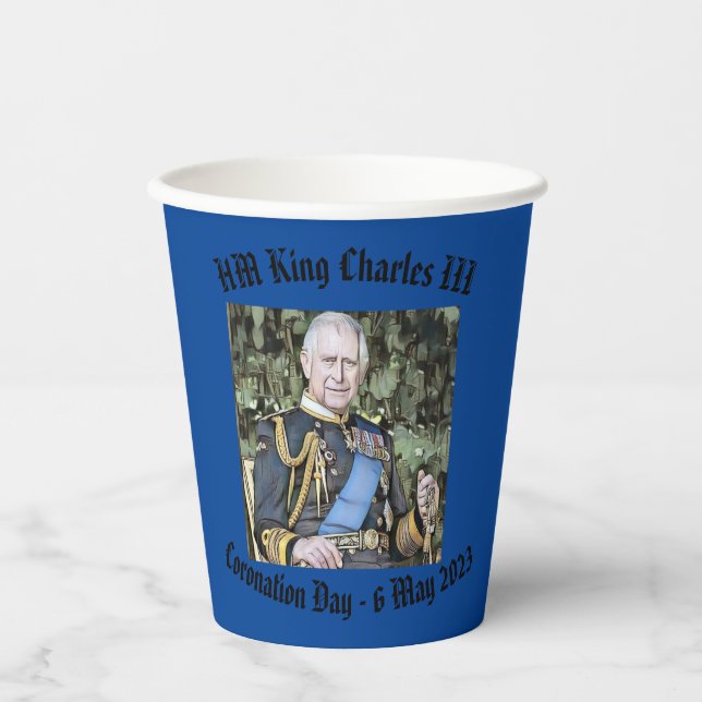 King Charles III Coronation    Paper Cups (Front)