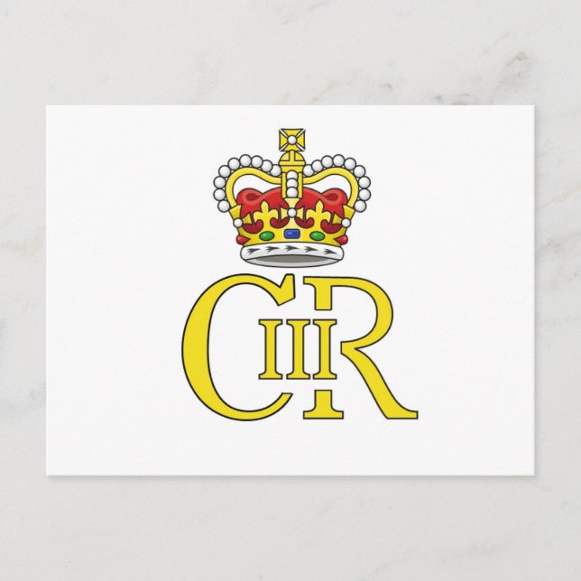 King Charles III cypher postcard (Front)