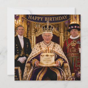King Charles III Happy Birthday Card