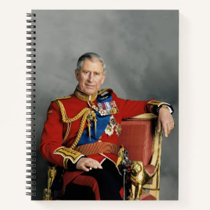 King Charles III Photo Enlargement Notebook