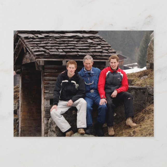 King Charles III Princes William & Harry 2005 Postcard (Front)