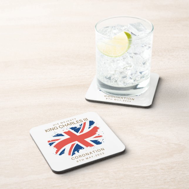 King Charles III Union Jack Flag Coaster (Right Side)