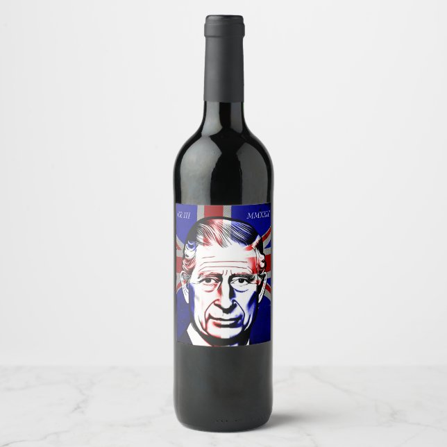 King Charles III Wine Label (Front)