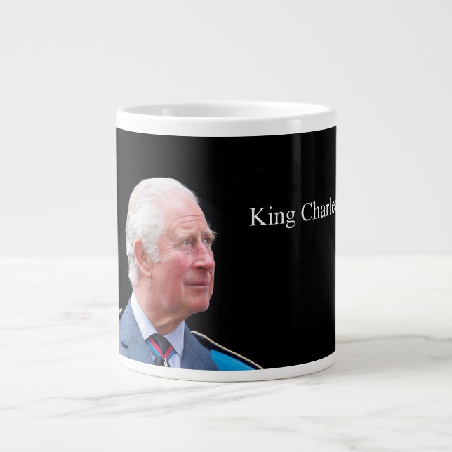 King Charles lll Large Coffee Mug (Front)