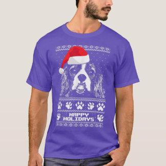 King Charles Spaniel Cute Happy Holidays Christmas T-Shirt