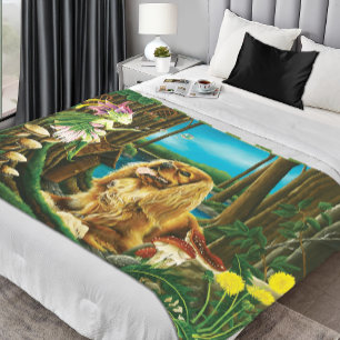 King Charles Spaniel Sprite Fantasy Fleece Blanket