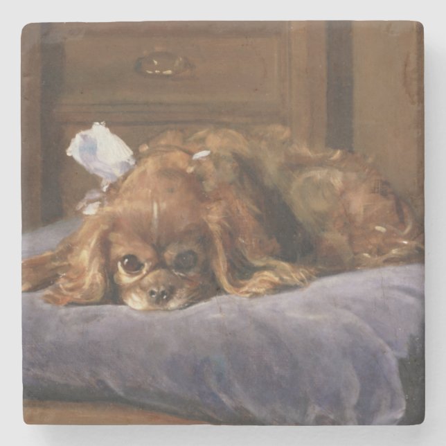King Charles Spaniel Stone Coaster (Front)