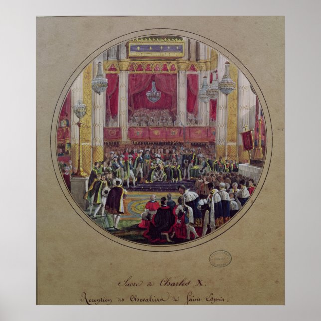 King Charles X  receiving the Knights Poster (Front)
