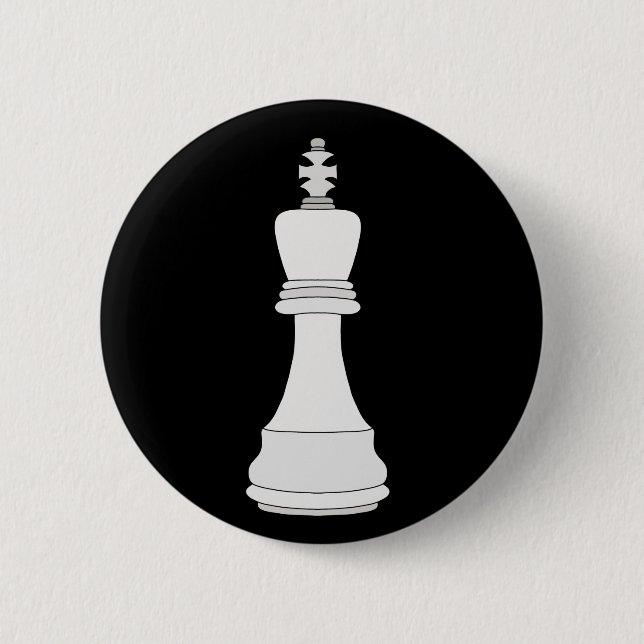 King Chess 6 Cm Round Badge (Front)