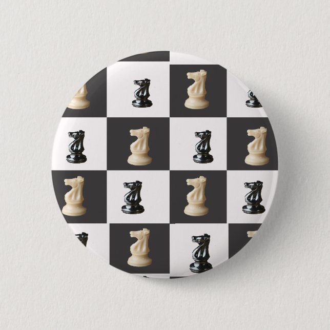 King Chess Board 6 Cm Round Badge (Front)