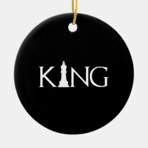 King Chess Piece Halloween Costume Chess Lover Ceramic Ornament