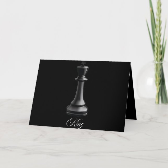 King Chess Piece Halloween Costume Chess Lover Holiday Card (Front)