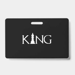 King Chess Piece Halloween Costume Chess Lover ID Badge