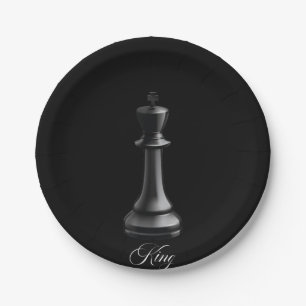 King Chess Piece Halloween Costume Chess Lover Paper Plate