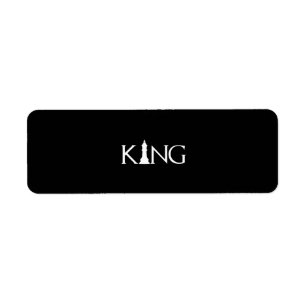King Chess Piece Halloween Costume Chess Lover Return Address Label
