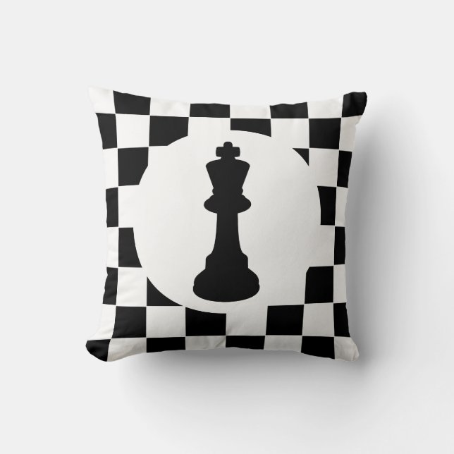 King Chess Piece - Pillow - Chess Themed Gifts (Front)
