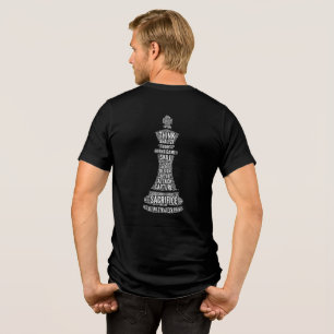 king chess printed Tri-Blend shirt