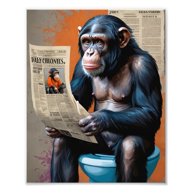 King Chimp Realism Meets Pop Art Majestic  Photo Print (Front)