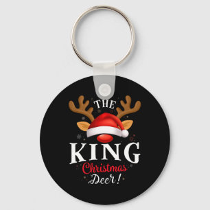 King Christmas Deer Pjs Xmas Family Matching  Key Ring