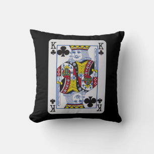 King Clovers (Clubs) Playing Card Cushion