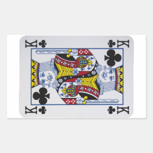 King Clovers (Clubs) Playing Card Stickers